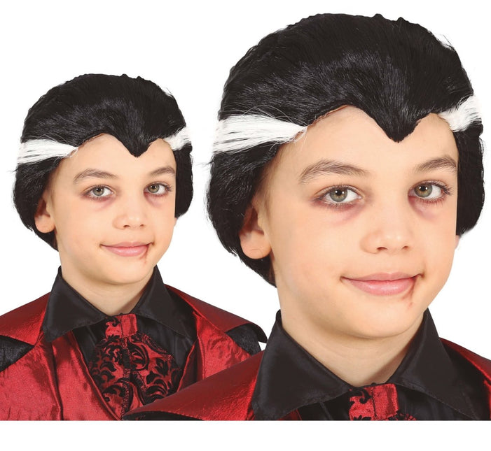 Zwarte Pruik Dracula Kind van Fiestas Guirca koop je bij Partywinkel
