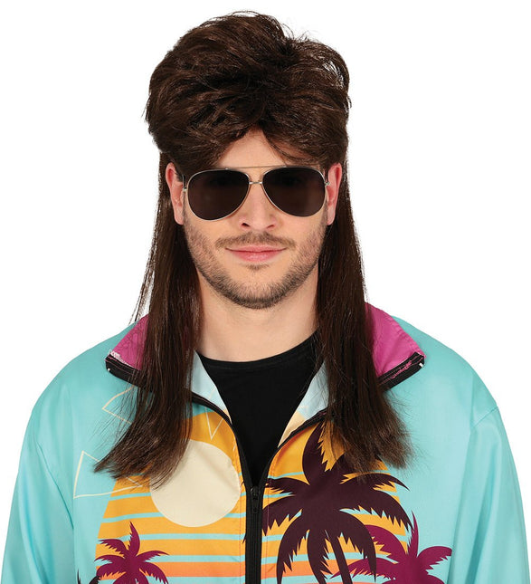 Zwarte Pruik Manen van Fiestas Guirca koop je bij Partywinkel