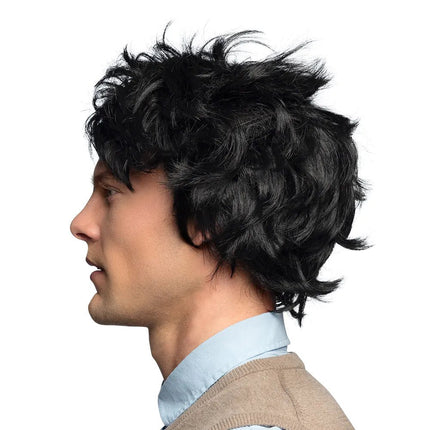 Zwarte Pruik Nerd van Boland koop je bij Partywinkel