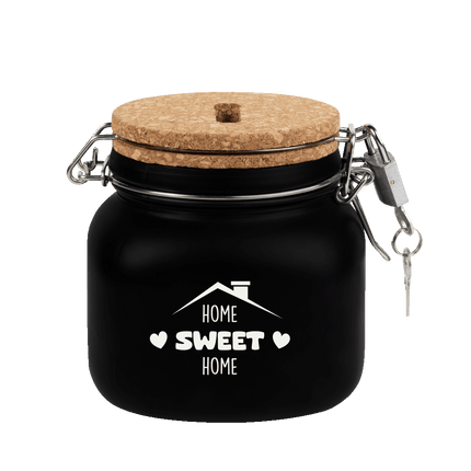 Zwarte Spaarpot Home Sweet Home 12,5cm van Paper Dreams koop je bij Partywinkel