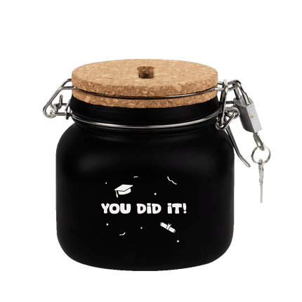 Zwarte Spaarpot You Did It 12,5cm van Paper Dreams koop je bij Partywinkel
