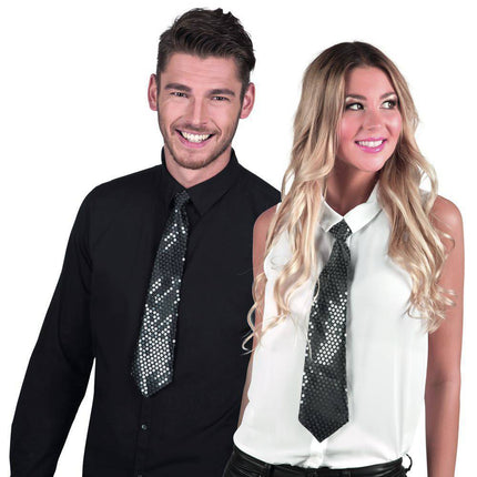 Zwarte Stropdas Glitter van Boland koop je bij Partywinkel