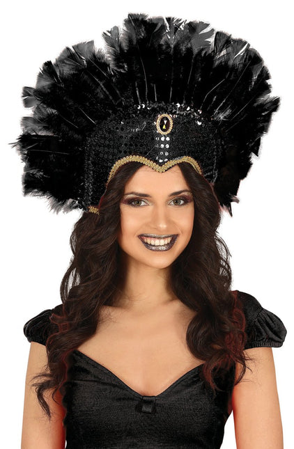 Zwarte Tooi Veren En Glitters van Fiestas Guirca koop je bij Partywinkel