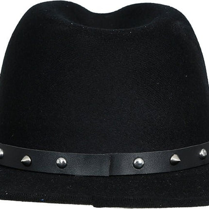 Zwarte vilten cowboyhoed met studs, voor volwassenen van Fiestas Guirca koop je bij Partywinkel