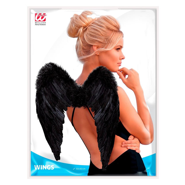 Zwarte Vleugels 50cm van Widmann koop je bij Partywinkel