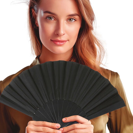 Zwarte Waaier van Fiestas Guirca koop je bij Partywinkel