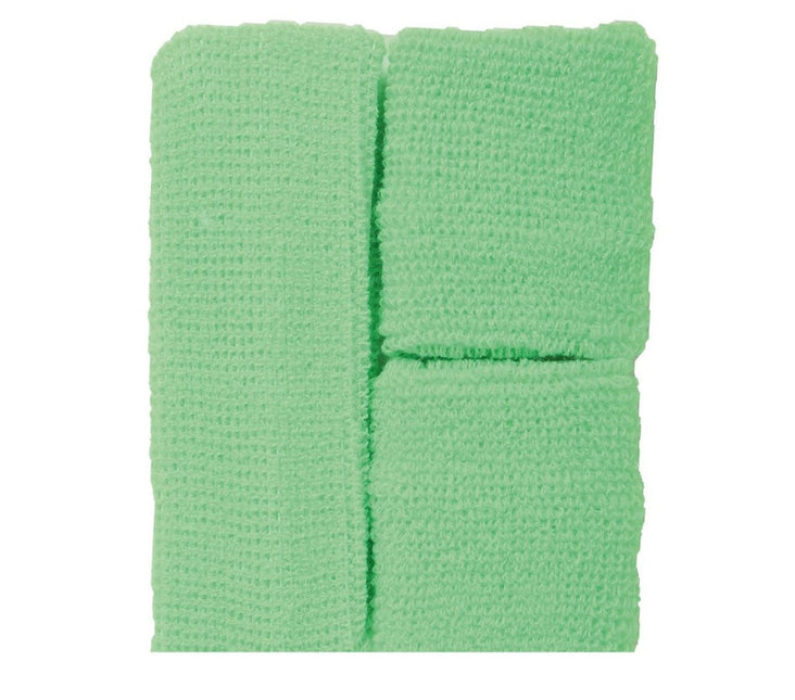 Zweetbandjes Groen Set 3 delig van Fiestas Guirca koop je bij Partywinkel