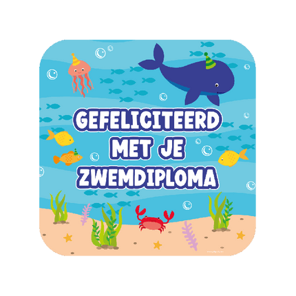 Zwemdiploma Deurbord 50cm van Paper Dreams koop je bij Partywinkel
